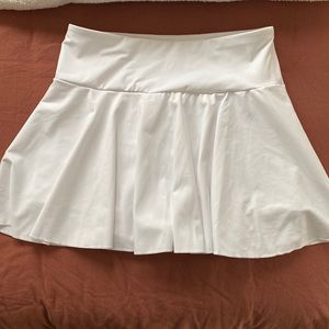 Halara White Tennis skirt with pocket detail on spandex